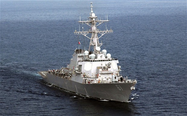 	Tàu chiến USS Ramage là một trong 4 con tàu được Mỹ điều tới vùng Địa Trung Hải, sẵn sàng bắn tên lửa vào Syria khi có lệnh.