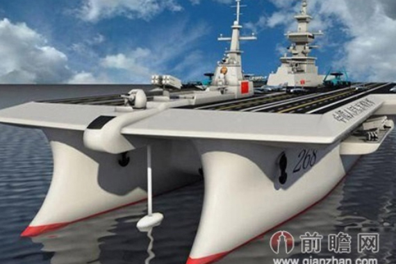 	Trung Quốc phát triển tàu sân bay hai thân 180 ngàn tấn.