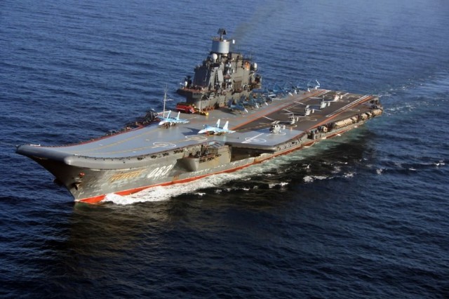  	Tàu sân bay duy nhất của Nga đô đốc Kuznetsov.