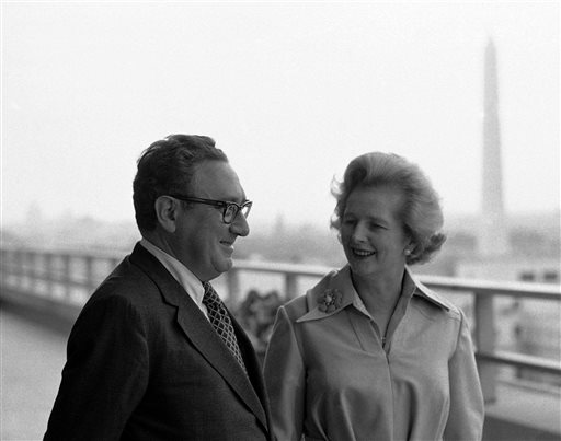 
	"Người đàn bà thép" Margaret Thatcher và ông Henry Kissenger.