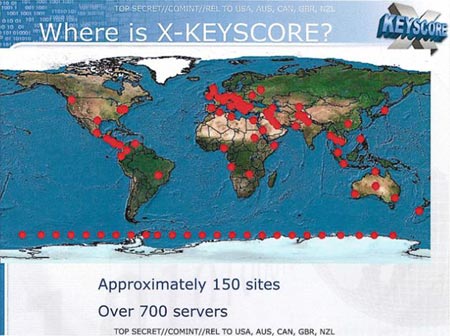 	Một slide về XKeyscore do Snowden tiết lộ.