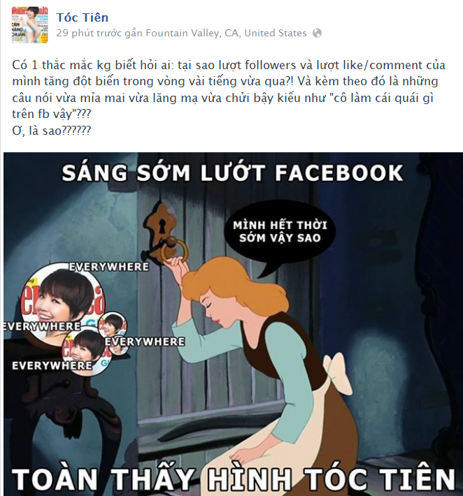 Tại sao Tóc Tiên gây bão trên facebook?