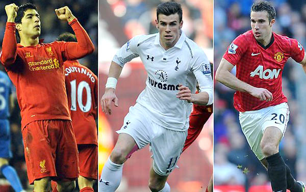 	Suarez, Gareth Bale và Persie sẽ là những ứng viên hàng đầu cho ngôi vị Vua phá lưới Premier League 2013/14