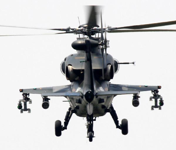 Không loại trừ khả năng các nhà thiết kế Trung Quốc muốn trang bị thêm các thiết bị chỉ thị mục tiêu gắn ngoài nhằm nâng cao năng lực tác chiến cho trực thăng tấn công WZ-10.