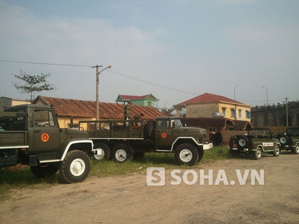 Đoàn xe tiêu binh phục vụ tang lễ Đại tướng đã đến Quảng Bình