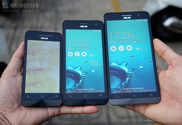 Trên tay bộ 3 smartphone Asus ZenFone giá rẻ tại Việt Nam