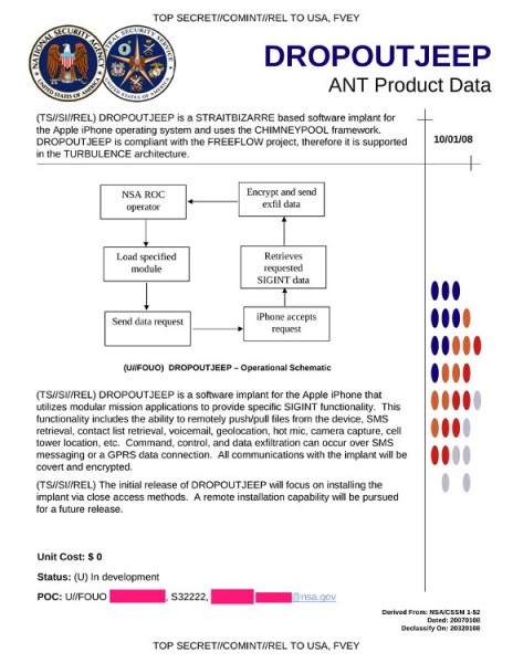 NSA cài phần mềm gián điệp ăn cắp dữ liệu lên tất cả iPhone