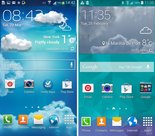 giao diện touchwiz Galaxy S5 