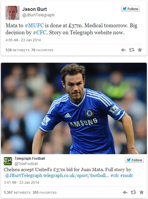 Chuyên gia của Telegraph khẳng định Mata tới Man United ngay trong hôm nay