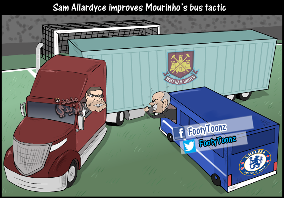 Xe bus Chelsea thì phải gặp xe tải West Ham