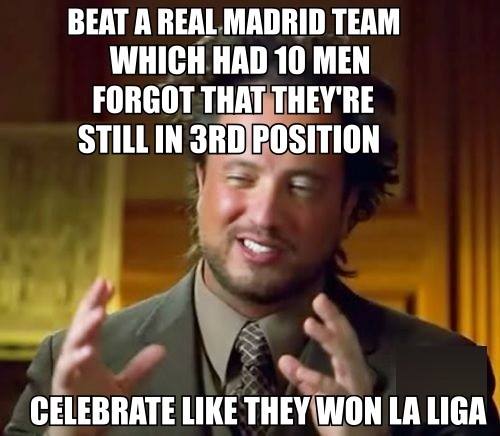 Đánh bại Real với 10 người giành lấy vị trí thứ 3, thế mà Barca ăn mừng như thế đã vô địch