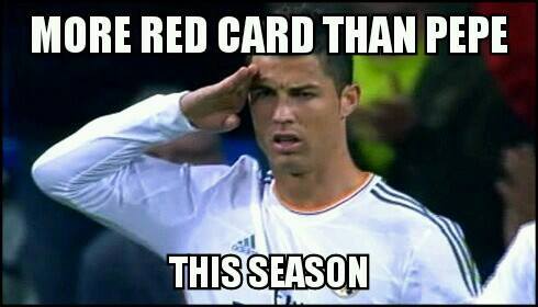 Ronaldo lĩnh thẻ đỏ trước cả Pepe