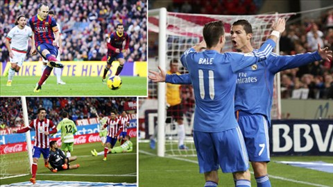  	Barca, Atletico và Real đang tạo nên một cuộc đua hấp dẫn ở La Liga