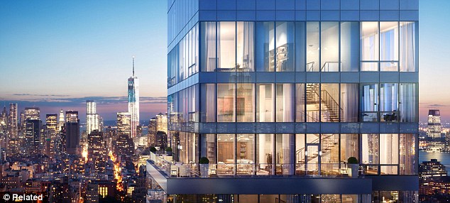 The high life: Murdochs new home is perched at the top of Manhattans newest luxury condo tower