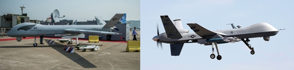 Máy bay không người lái Yi Long (2011) và MQ-9 Reaper/ Predator-B (2001)