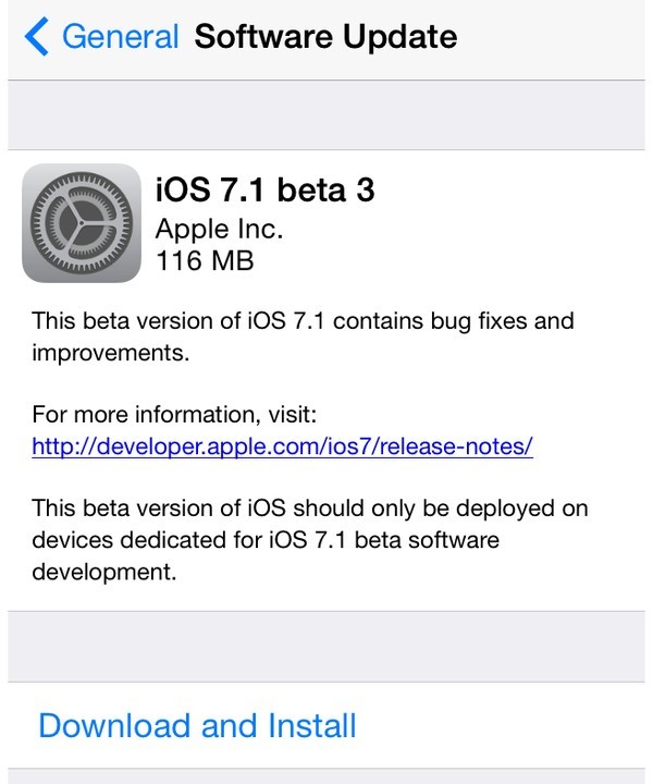 iOS 7.1 có thể được 