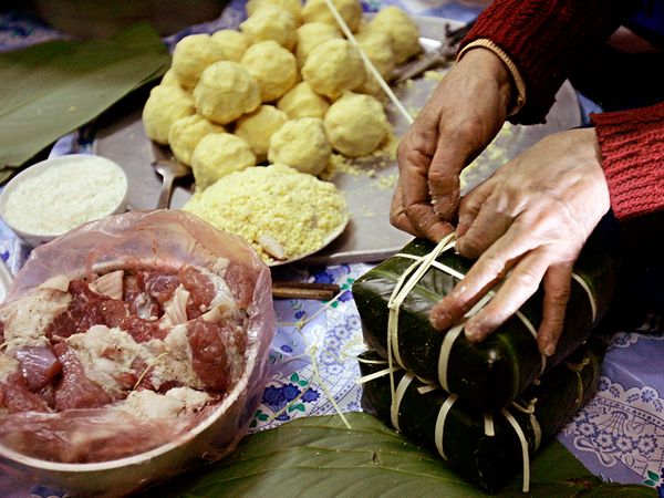 Bánh chưng – món ăn không thể thiếu trong những ngày Tết nguyên đán ở Việt Nam