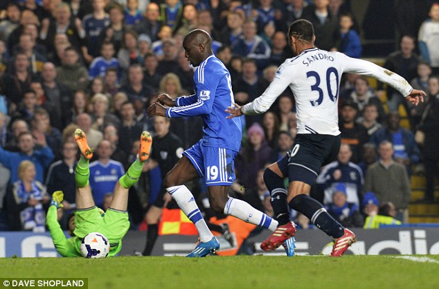 Demba Ba nâng tổng số bàn thắng anh ghi được cho Chelsea tại Premier League lên con số 3 đêm qua