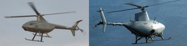 Trực thăng không người lái SVU-200 (2012) và Northrop MQ-8 Fire Scoute (2002)