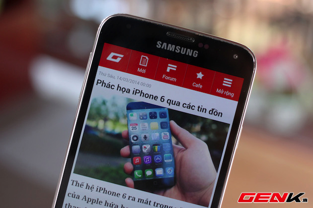 Cận cảnh Galaxy S5 tại Việt Nam: Sự kết hợp giữa Galaxy Note 3 và Galaxy S4