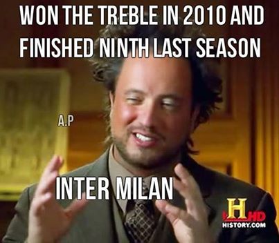 Ăn ba năm 2010 rồi đứng thứ 9 Serie A mùa trước, chỉ có thể là Inter Milan