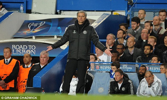 Trên băng ghế chỉ đạo Mourinho dần bất lực