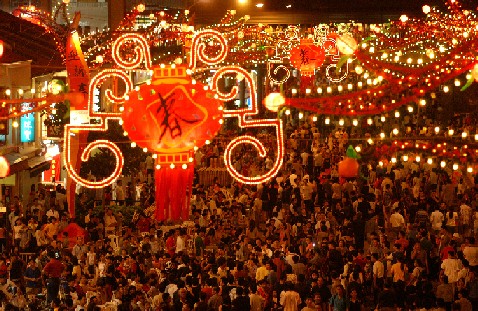 Đường phố Singapore ngập tràn ánh sáng trong dịp năm mới thiêng liêng