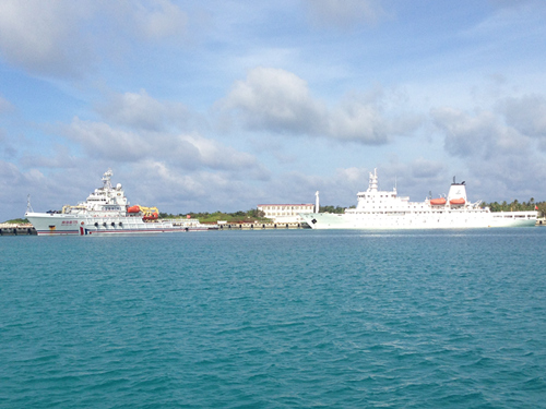 Âu tàu do Trung Quốc xây dựng trái phép tại đảo Phú Lâm có thể tiếp nhận các tàu cỡ lớn.