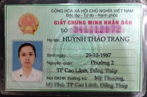 Người mẫu Thảo Trang sinh năm 1987.