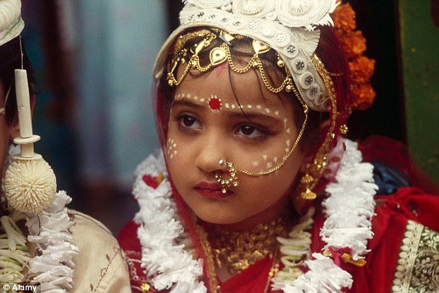  	Một cô dâu nhí ở Ấn Độ