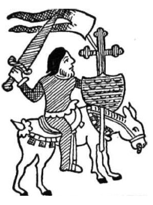 Một bức vẽ của người Aztec mô tả kỵ binh Tây Ban Nha