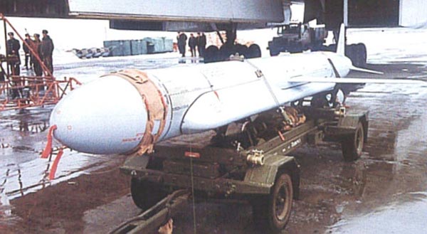 Biến thể Kh-55SM với 2 thùng nhiên liệu bổ sung để tăng tầm bắn lên đến 3.000km.