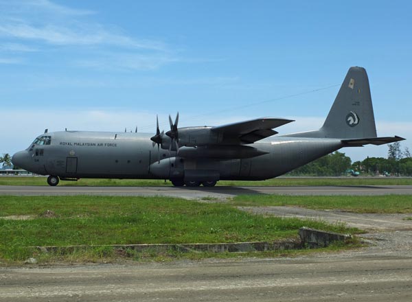 Máy bay vận tải quân sự đa năng C-130 của Không quân Hoàng gia Malaysia có thể được điều động tham gia công tác tìm kiếm do nó có tầm bay rất rộng.