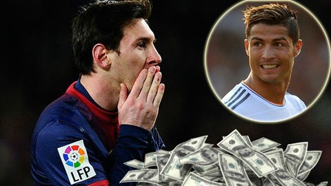 Messi lương vẫn kém Cris Ronaldo