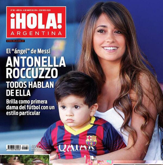 Cậu con trai Thiago của Messi trên bìa tạp chí Hola!