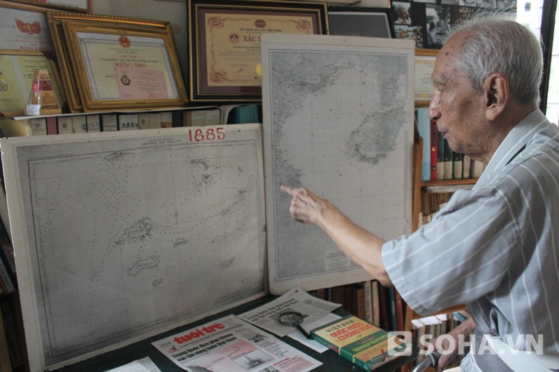 Nhà nghiên cứu Nguyễn Đình Đầu và các tài liệu bản đồ cổ chứng minh chủ quyền lãnh thổ Việt Nam.
