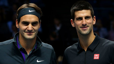 Federer và Djokovic chụp ảnh kỷ niệm trước màn so tài