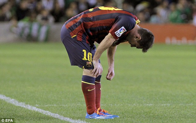  	Messi chưa vượt qua nỗi ám ảnh về chấn thương