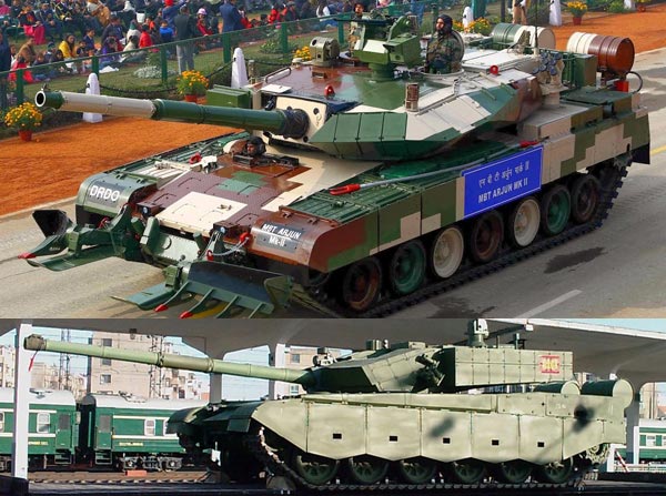 Biến thể nâng cấp Arjun MkII(ở trên) và biến thể Type-99 A2(ở dưới)