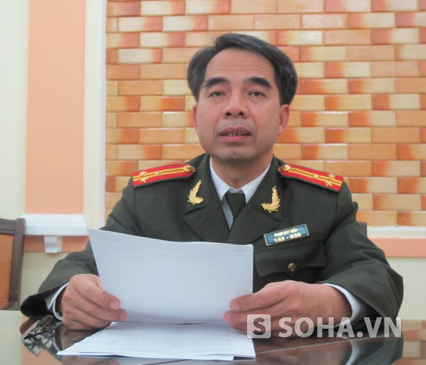 
	Thượng tá: Phạm Duy Diên - Chánh văn phòng CATP.HP thông tin về vụ việc