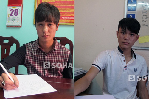 Đối tượng Lộc (bên trái) hiện đang là sinh viên một trường Đại học trên địa bàn TP Vinh, Nghệ An.