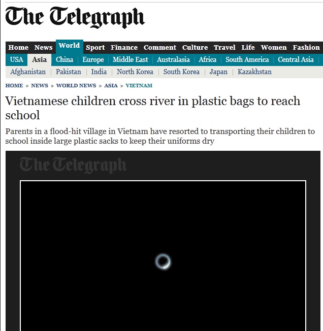 Đoạn video được đăng trên The Telegraph.