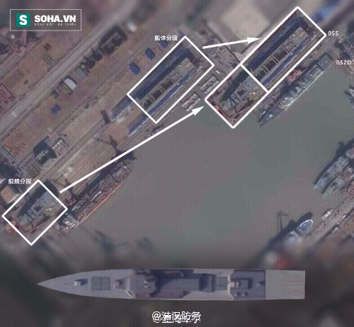 Lộ diện hình ảnh tàu khu trục thế hệ mới Trung Quốc đang đóng - Ảnh 1.