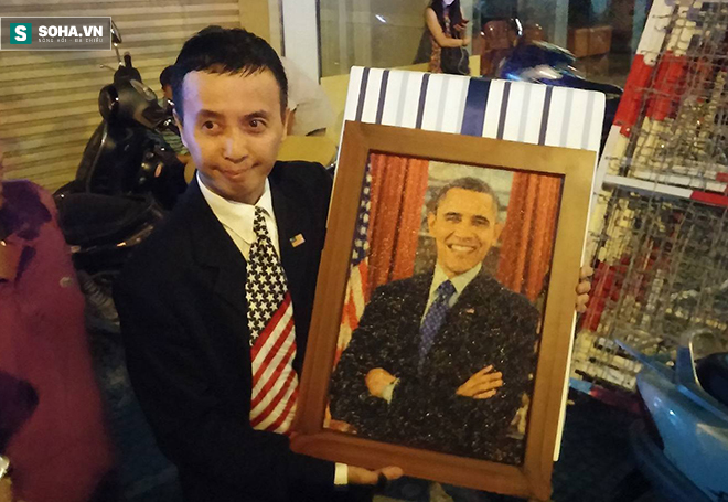Người dân làm tranh gạo tặng Tổng thống Obama vì quá thần tượng - Ảnh 1.