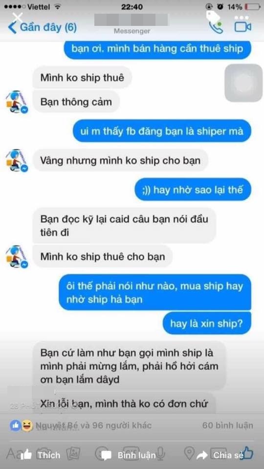 Cách trả lời của shipper khiến khách hàng điên đầu - Ảnh 2.