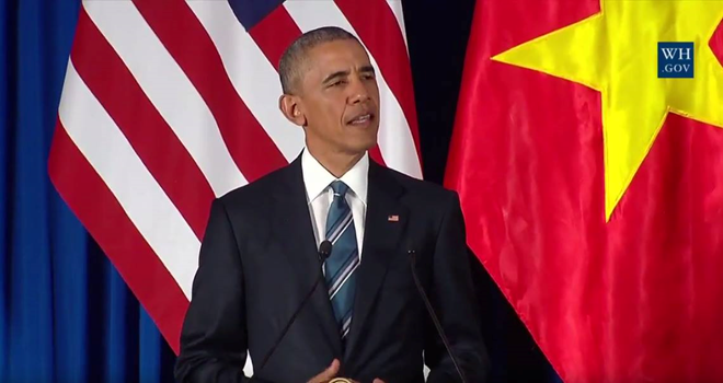Toàn cảnh cuộc họp báo chung của Chủ tịch nước Trần Đại Quang và Tổng thống Obama - Ảnh 2.