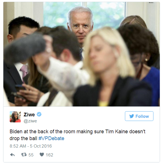 Ứng viên Phó TT Mỹ tranh luận, người dân lại cổ vũ... Joe Biden? - Ảnh 2.