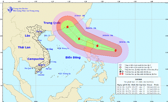Tin mới nhất về siêu bão Haima cùng hướng với bão số 7 - Ảnh 1.