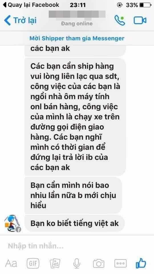 Cách trả lời của shipper khiến khách hàng điên đầu - Ảnh 5.