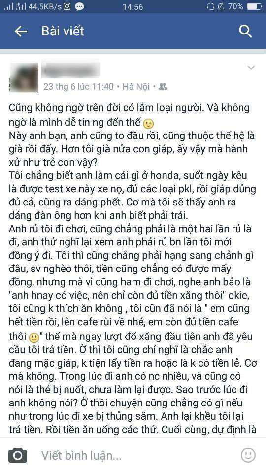 Thần tượng của nhiều dân phượt bị tố nợ 200 nghìn mãi không trả - Ảnh 2.